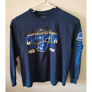 Chase Elliott #9  Champion T Shirt  XL Mens Blue Long Sleeve Extra Large